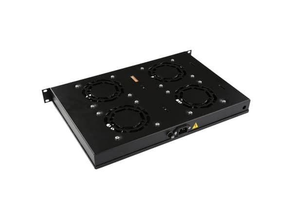 Lanview by Logon - Fläktmodul - 4 fans, digital thermostat - rackmontering - svart - 1U - 19"