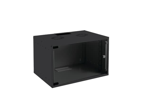 Lanview by Logon SOHO - Räkkikaappi - 53 x 40, kiinnittämätön - seinäkiinnitettävä - musta, RAL 9005 - 7U - 19"