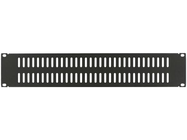 Lanview by Logon - Tomt panel - snap locking - svart, RAL 9005 - 2U - 19"