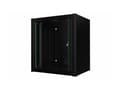 Miniatyrbilde 2 av 5: Lanview by Logon - Rack skap - 60 x 45 - veggmonterbar - svart, RAL 9005 - 12U - 19"