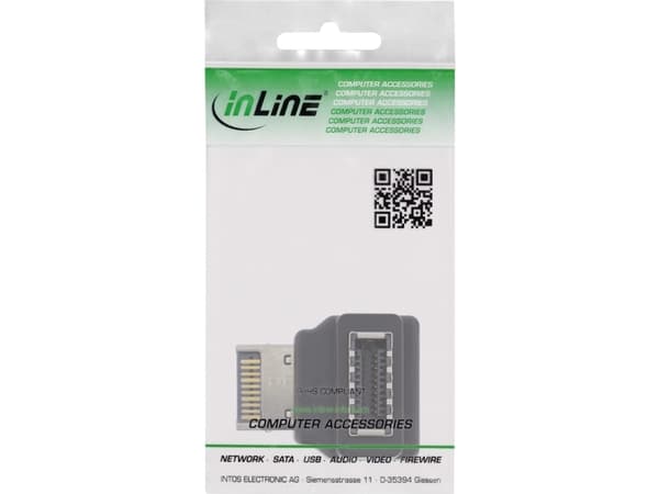 InLine 33446N, Hankjønn, Sort, Hankjønn, Hunkjønn, Rett, Ledning feste