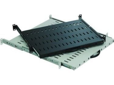 Lanview by Logon - Rack sliding shelf - svart - 1U - 19"