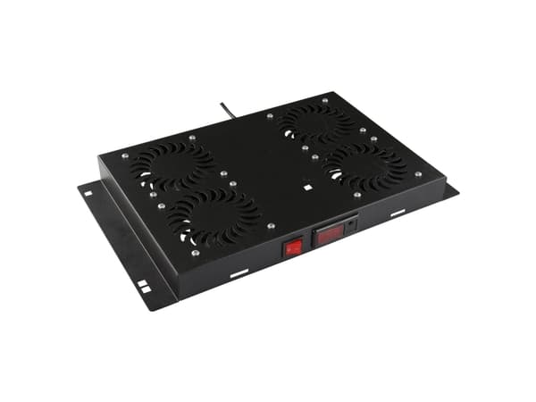 Lanview by Logon - Rackviftemodultermostat - digital - med termostat - takmonterbar - svart - 1U - 19"
