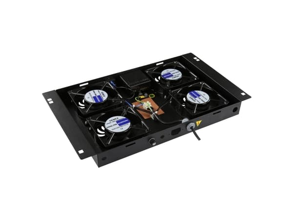 Lanview by Logon - Rackviftemodultermostat - digital - med termostat - takmonterbar - svart - 1U - 19"