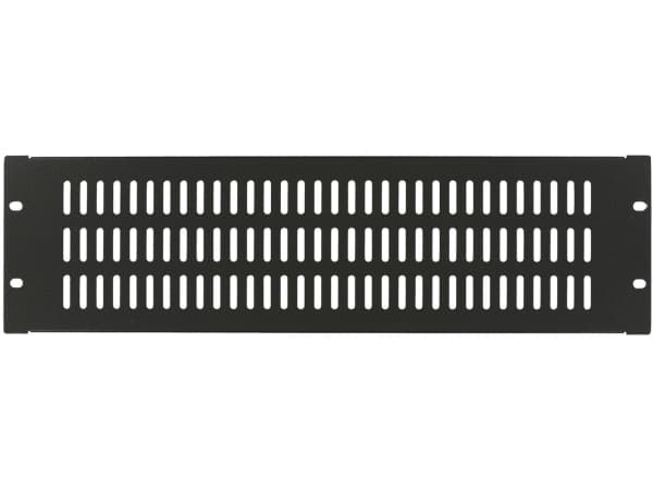 Lanview by Logon - Täckpanel - screw type, vented - rackmontering - svart, RAL 9005 - 3U - 19"