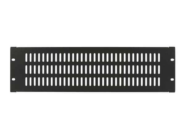 Lanview by Logon - Täckpanel - screw type, vented - rackmontering - svart, RAL 9005 - 3U - 19"