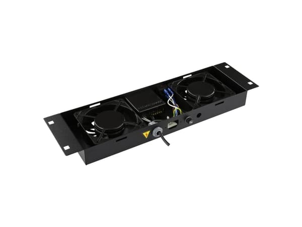 Lanview by Logon - Viftemodul - digital - med termostat - takmonterbar - svart - 19"