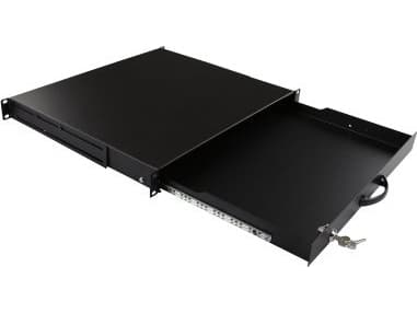 Lanview by Logon - Tangentbordslåda till rack - general use, lockable - kan monteras i skåp - svart - 2U - 19"