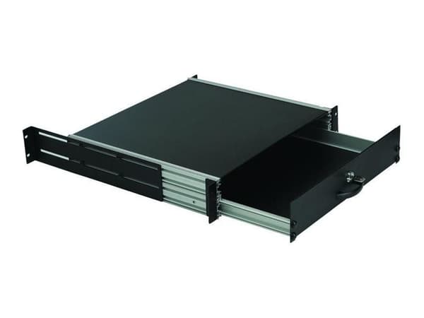 Lanview by Logon - Tangentbordslåda till rack - general use, lockable - kan monteras i skåp - svart - 2U - 19"