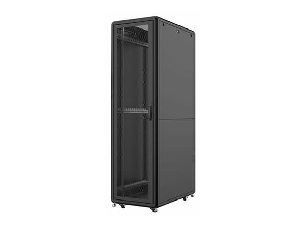 LOGON RSL42U61BL, 42U, Fristående hyllplan, 600 kg, Svart, Metall, Stål