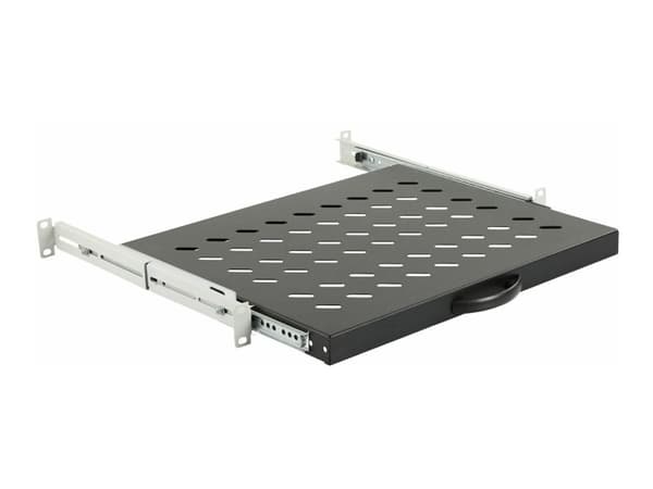 Lanview by Logon - Rack sliding shelf - d=800 - svart, RAL 9005 - 1U - 19"