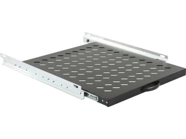 Lanview by Logon - Rack sliding shelf - d=800 - svart, RAL 9005 - 1U - 19"