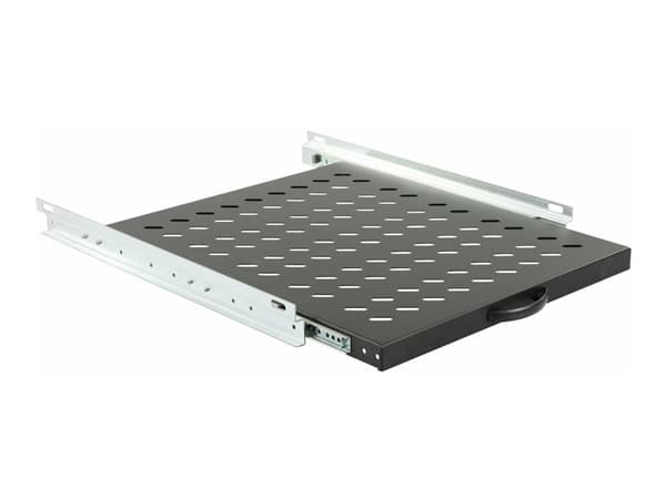 Lanview by Logon - Rack sliding shelf - d=800 - svart, RAL 9005 - 1U - 19"