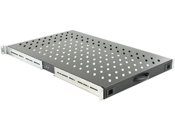 Lanview by Logon - Hylla för rack - kan monteras i skåp - svart - 1U - 19"
