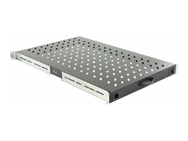 Lanview by Logon - Hylla för rack - kan monteras i skåp - svart - 1U - 19"