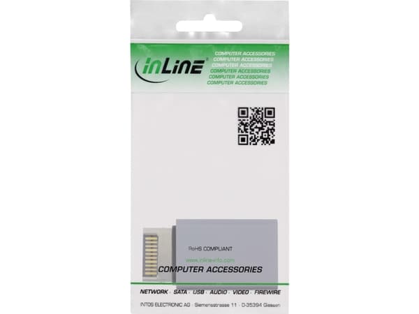 InLine 33446O, USB 3.2 Gen 2 (3.1 Gen 2), Hankoppling, Grå, Hankoppling, Honkoppling, Rak