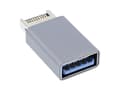 Miniatyrbild 1 av 4: InLine 33446O, USB 3.2 Gen 2 (3.1 Gen 2), Hankoppling, Grå, Hankoppling, Honkoppling, Rak