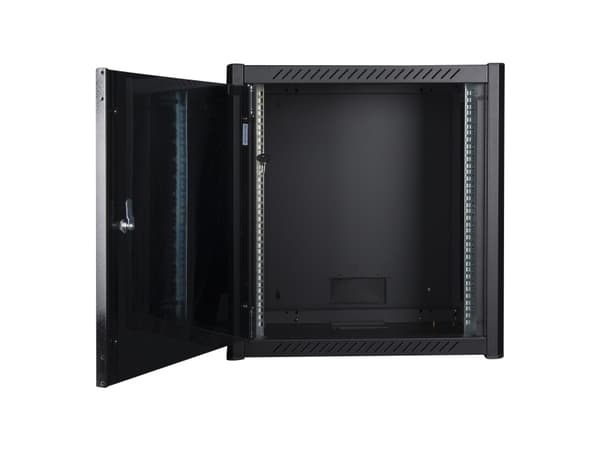Lanview by Logon - Rack skåp - 60 x 45, pro - väggmontering - svart, RAL 9005 - 12U - 19"