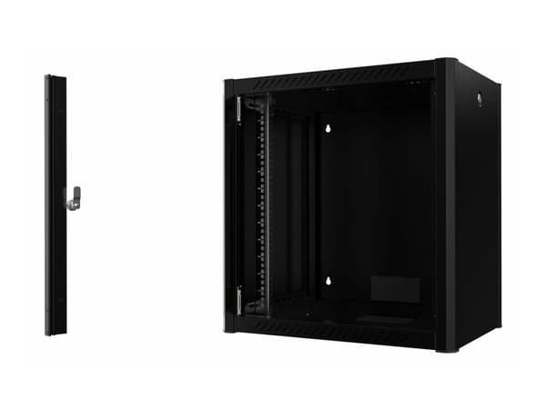 Lanview by Logon - Rack skåp - 60 x 45, pro - väggmontering - svart, RAL 9005 - 12U - 19"