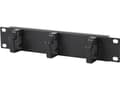 Miniatyrbild 3 av 3: Lanview by Logon - Rackpanel för kabelhantering - hook - svart, RAL 9005 - 1U - 10" (paket om 3)