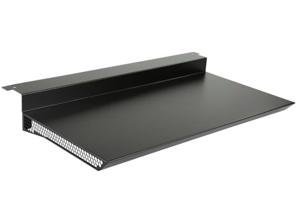 Lanview by Logon - Hylla för rack - d=600 - svart, RAL 9005 - 1U - 19"