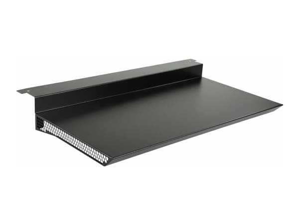 Lanview by Logon - Hylla för rack - d=600 - svart, RAL 9005 - 1U - 19"