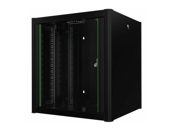 Lanview - Rack skåp - 60 x 56 - väggmontering - svart, RAL 9005 - 12U - 19"