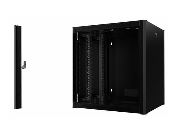 Lanview - Rack skåp - 60 x 56 - väggmontering - svart, RAL 9005 - 12U - 19"