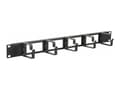 Miniatyrbild 1 av 3: Lanview by Logon - Kabelhantering för rack - with cable entry holes - kan monteras i skåp - svart - 1U - 19"