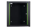 Miniatyrbilde 5 av 5: Lanview - Rack skap - 60 x 56 - veggmonterbar - svart, RAL 9005 - 12U - 19"