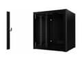 Miniatyrbilde 2 av 5: Lanview - Rack skap - 60 x 56 - veggmonterbar - svart, RAL 9005 - 12U - 19"