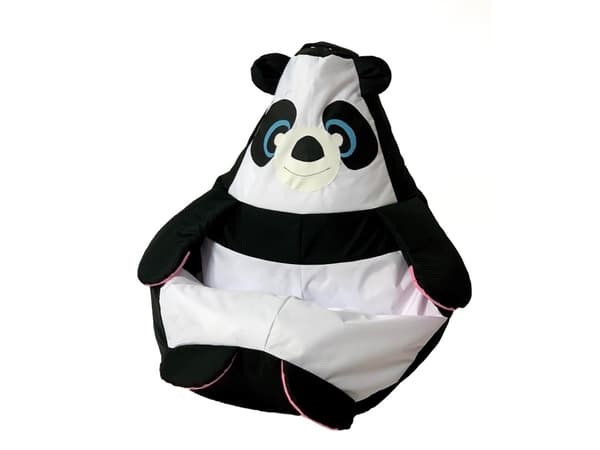 Sako taske pouffe Panda sort og hvid L 105 x 80 cm