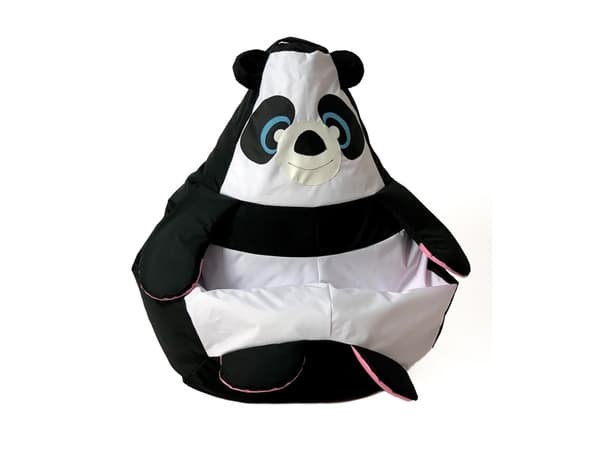 Sako taske pouffe Panda sort og hvid XL 130 x 90 cm