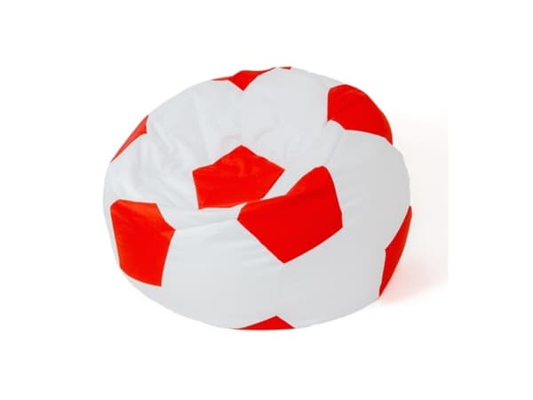 Sako taskepuf Ball hvid-rød XL 120 cm