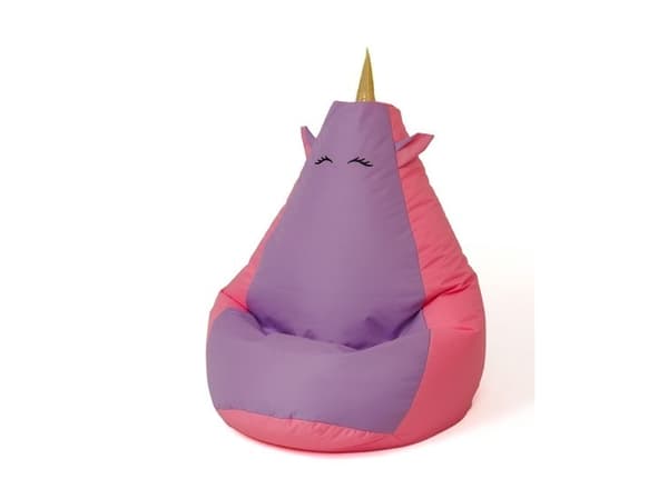 Sako taskepuf Unicorn pink-lilla L 105 x 80 cm