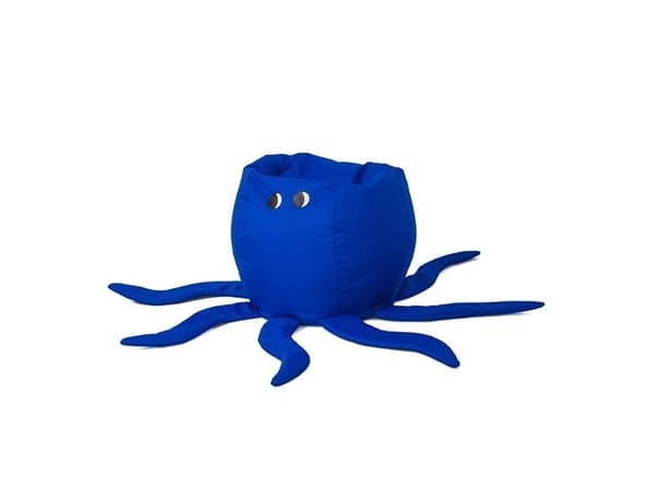 Octopus blå Sako taske pouffe L 80 x 80 cm