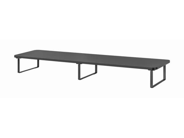 Gembird MS-TABLE2-01 - Ställ - long rectangle - för 2 skärmar/bärbar dator - plast, stål, spånskiva - svart - skrivbord