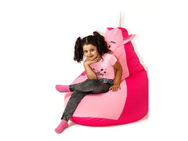 Sako taskepuf Unicorn pink-lys pink L 105 x 80 cm