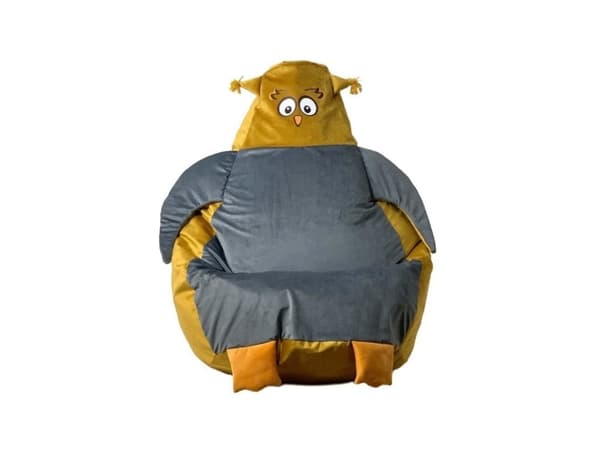 Sako taske pouffe Sowa guldgrå XL 130 x 90 cm