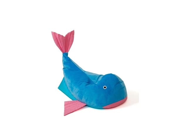 Sako taske pouffe Whale blå-lyserød L 110 x 80 cm