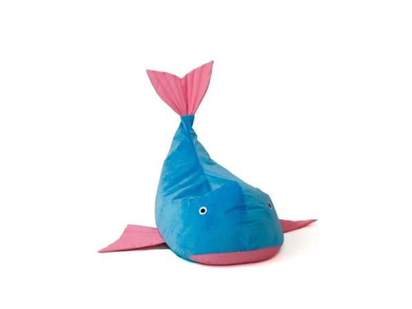 Sako taske pouffe Whale blå-lyserød L 110 x 80 cm