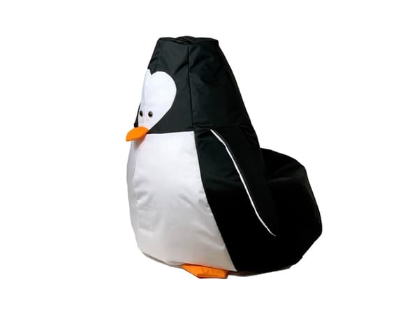Sako taskepuf Penguin sort og hvid XL 130 x 90 cm