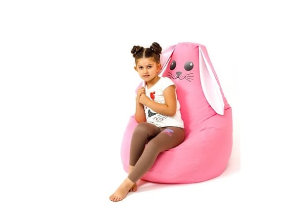 Sako taske puf Kanin pink XXL 140 x 100 cm