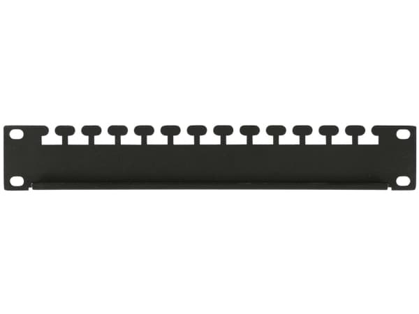 Lanview by Logon - Rackpanel för kabelhantering - svart, RAL 9005 - 1U - 19"