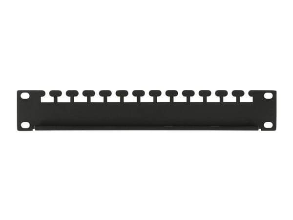 Lanview by Logon - Rackpanel för kabelhantering - svart, RAL 9005 - 1U - 19"