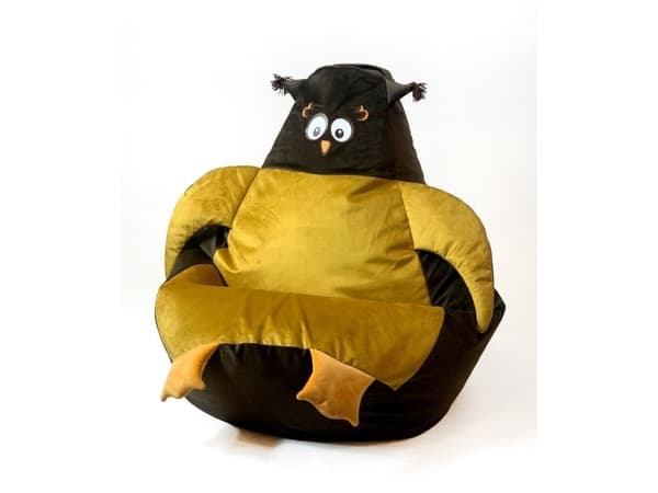 Sako Sowa papupussi Sowa ruskeankultainen L 105 x 80 cm L 105 x 80 cm