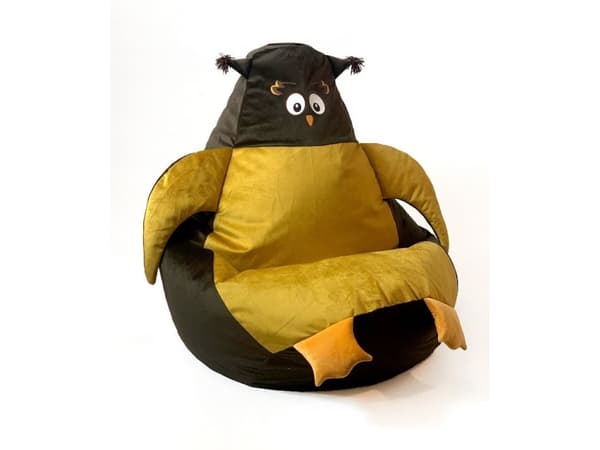 Sako Sowa papupussi Sowa ruskeankultainen L 105 x 80 cm L 105 x 80 cm