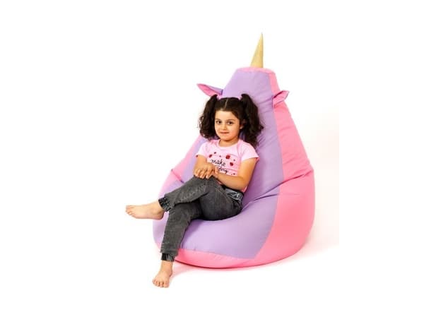 Sako taskepuf Unicorn pink-lilla XL 130 x 90 cm