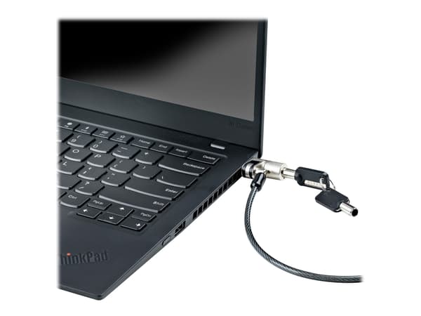 StarTech.com NANOK-LAPTOP-LOCK, 2 m, Nano, 2 Avainta, Muovi, Terästä, Sinkki, Musta, Hopea