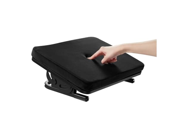 Maclean ergonomisk fodstøtte, benstøtte, trinløs vinkelindstilling, aftagelig pude, MC-460